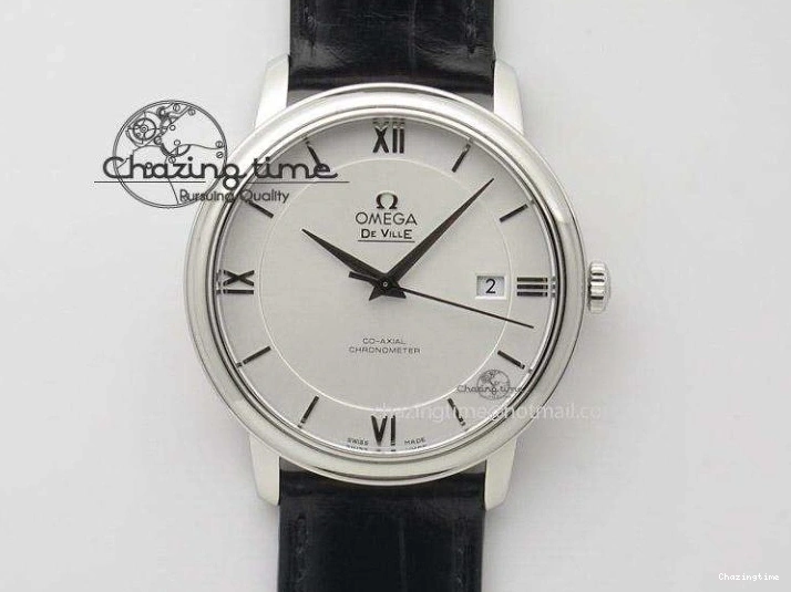 0325 De Ville Chronograph SS OMF 1:1 Best Edition White Dial On Brown Leather strap A Versatile 8111